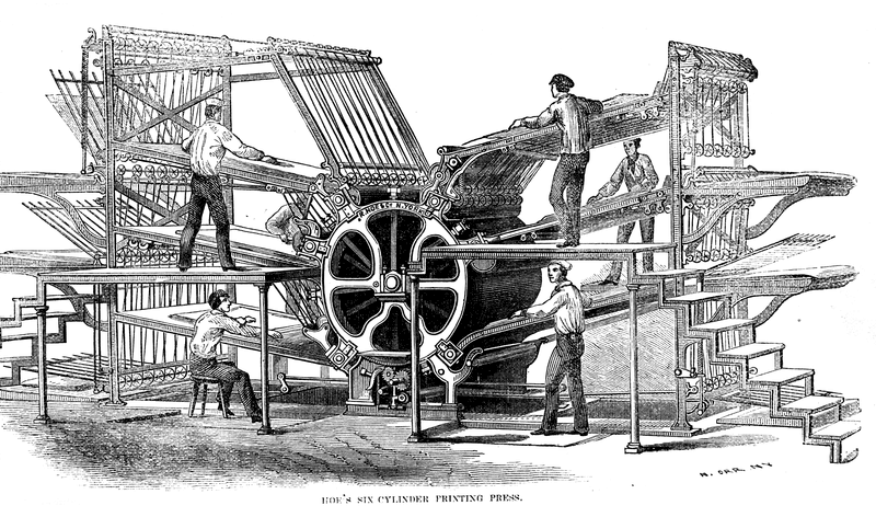 Rotasjonspresse fra 1864