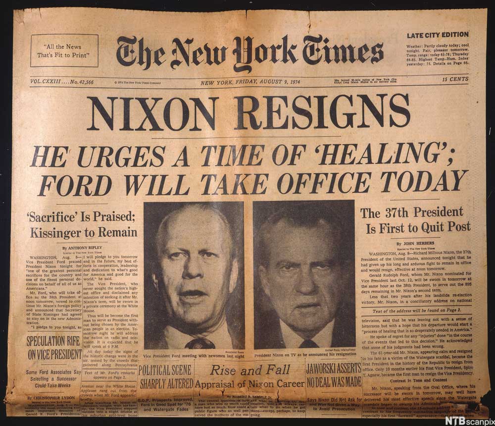 Nixon går av