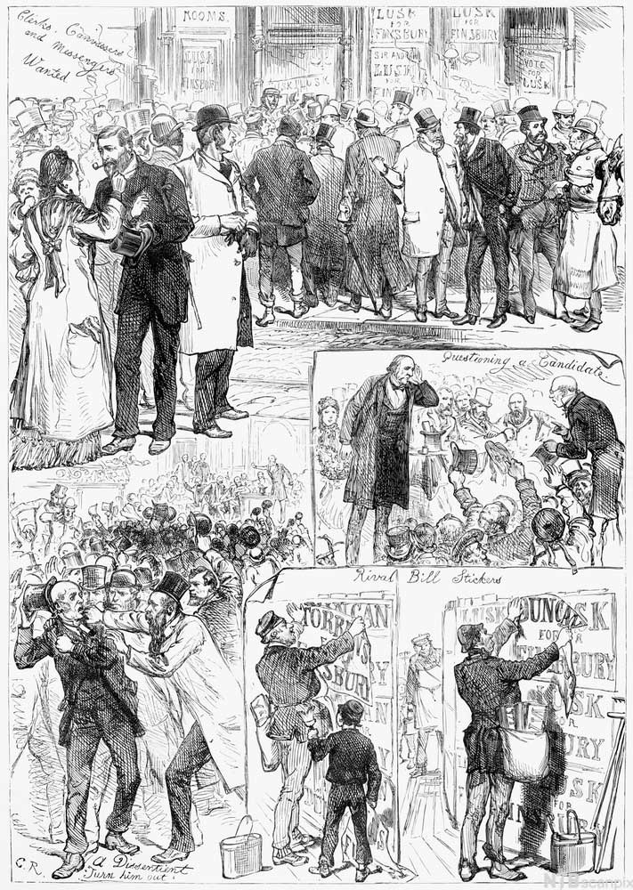 Skisser fra valget i England i 1880
